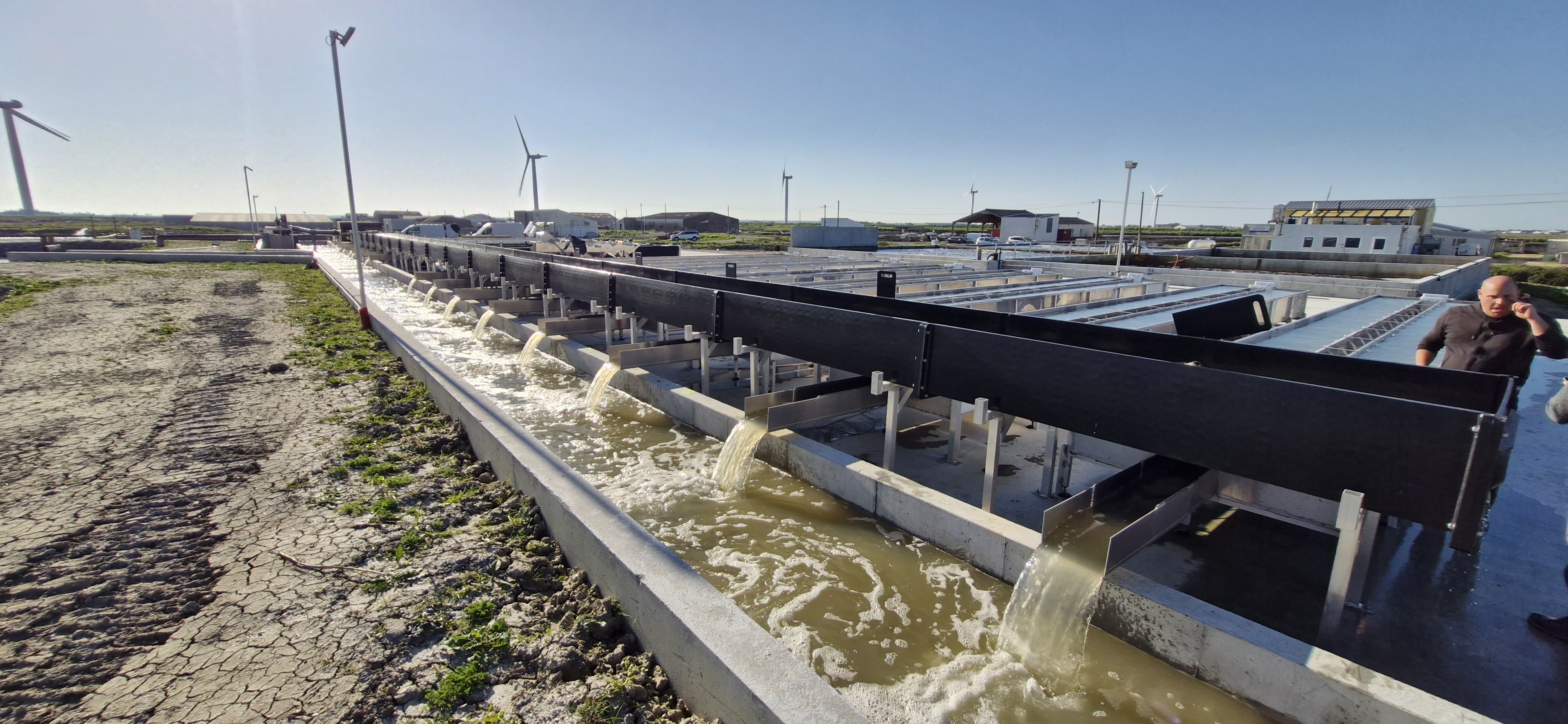 Bassins d'élevage aquacole
