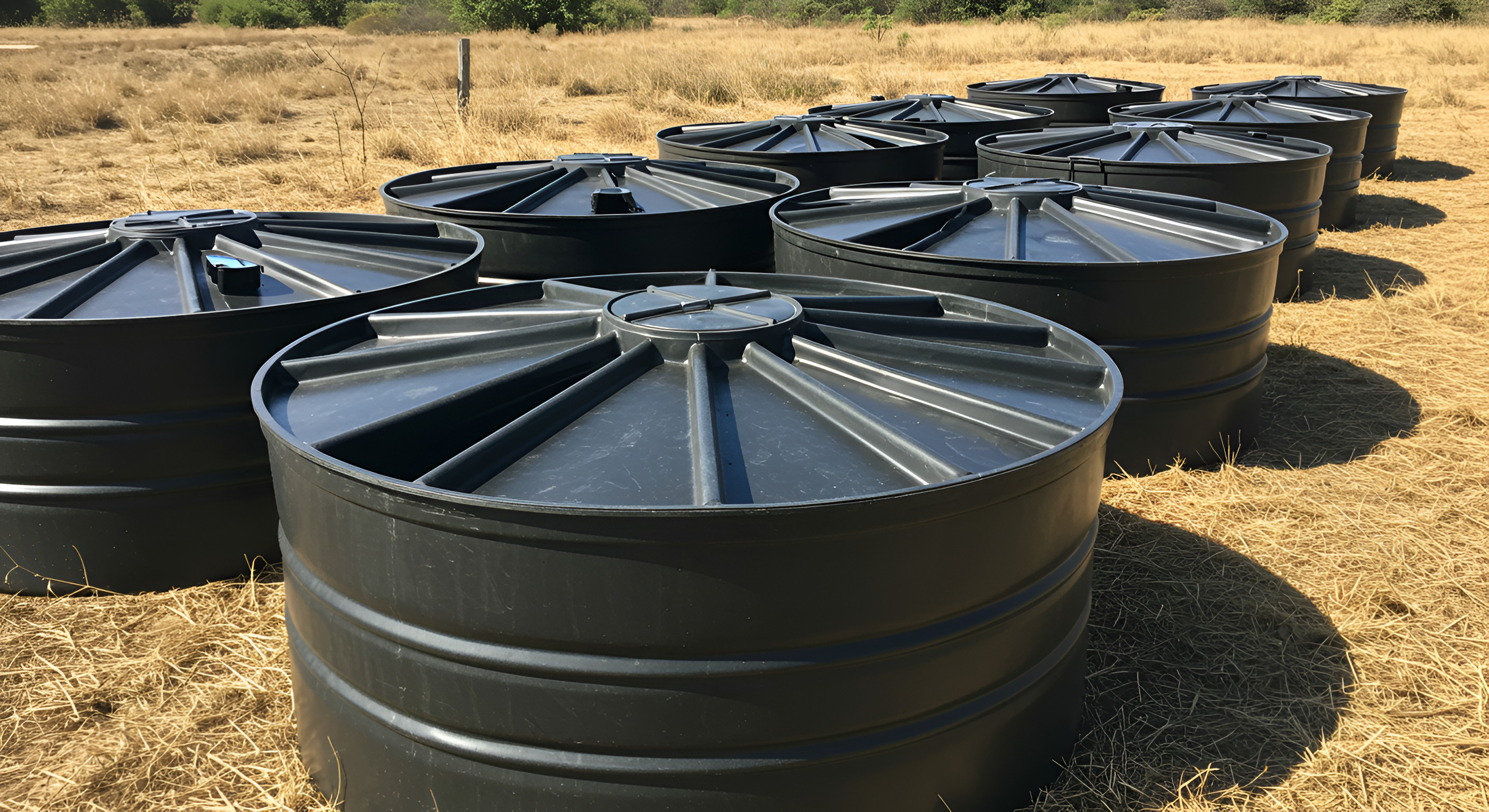 Cuves PEHD installées sur site